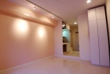 神奈川県横浜市の1Rリノベーション施工事例、ピンクが作り出すロマンティック空間