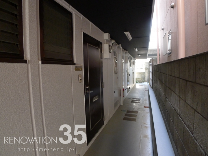 ホワイト×ダークカラー、1K X 12戸の空室対策リノベーション東京都杉並区、AFTER8