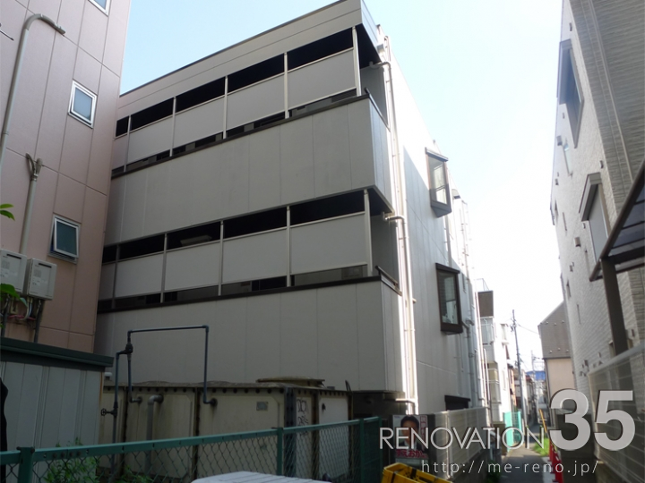 ホワイト×ダークカラー、1K X 12戸の空室対策リノベーション東京都杉並区、AFTER6