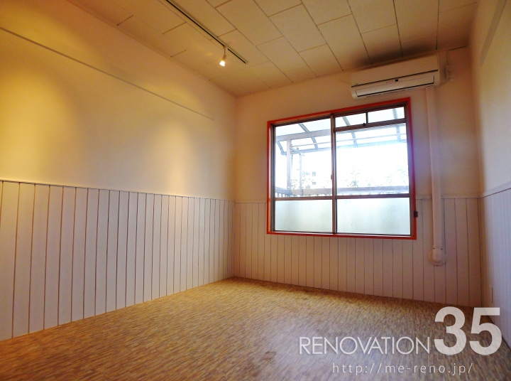 腰壁が作るカフェ風アンティーク空間、1Rの空室対策リノベーション千葉県野田市、AFTER4
