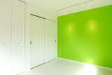 ライムグリーン×白が作る鮮明なデザイン、1Kのリノベーション、AFTER2