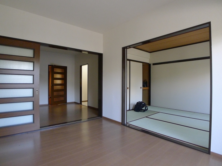 琉球畳とデザインクロスが作るシンプルモダン空間、3DK→2LDKの空室対策リフォーム茨城県、BEFORE3