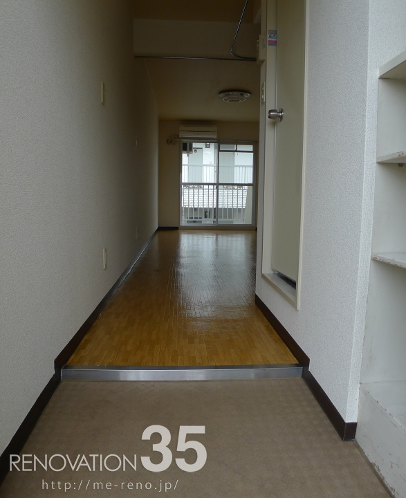 黄緑と黄色が作るチアフル空間、1Rの空室対策リフォーム東京都多摩市、BEFORE5