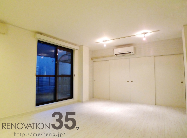 白×グリーンが作る爽やかな2LDK、2LDKの空室対策リノベーション千葉県松戸市、AFTER4
