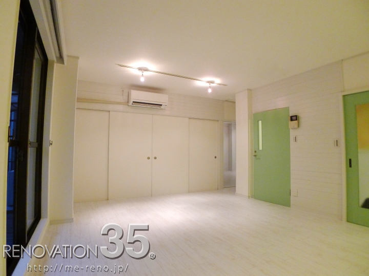 白×グリーンが作る爽やかな2LDK、2LDKの空室対策リノベーション千葉県松戸市、AFTER3