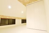 東京都八王子市の1Rリノベーション施工事例、コンクリート調天井×1R