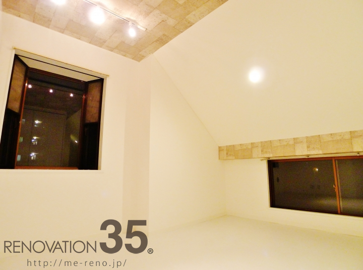 コンクリート調天井×1R、1Rの空室対策リノベーション東京都八王子市、AFTER3