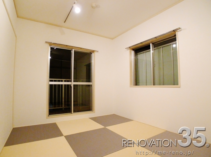 琉球畳と木目柄が作るシンプル空間、3DKの空室対策リノベーション埼玉県ふじみ野市、AFTER3