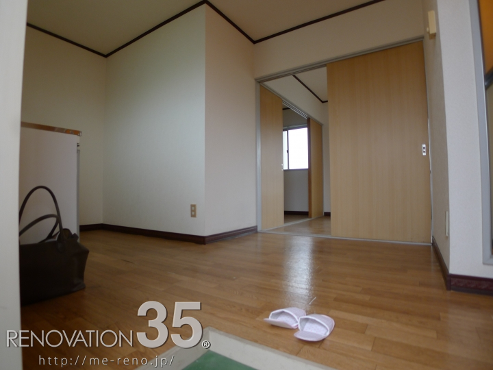 オリーブ色が演出する和みの空間、2DKの空室対策リフォーム埼玉県川口市、BEFORE6