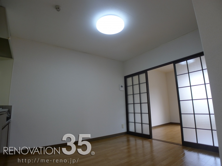 3種のアクセントクロス×黒がつなぐモダンな空間、2DKの空室対策リフォーム神奈川県川崎市、BEFORE2