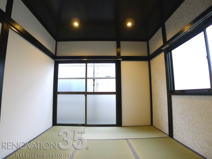 白と黒のコントラストが作るクールモダンな空間、3DKの空室対策リノベーション東京都国分寺市、AFTER5