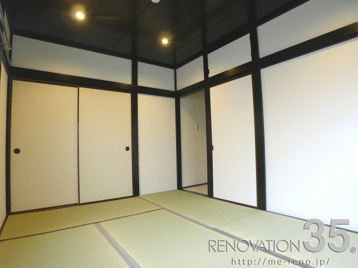 白と黒のコントラストが作るクールモダンな空間、3DKの空室対策リノベーション東京都国分寺市、AFTER4