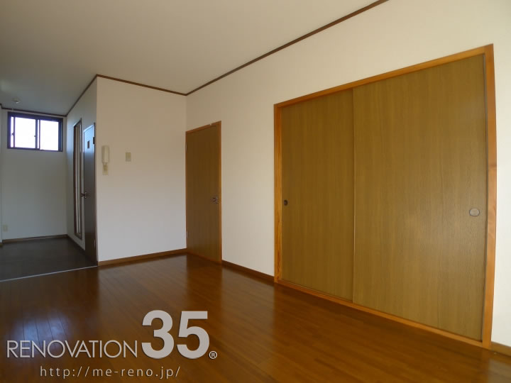 白×石目調クロスで作る高級感漂う空間、2DKの空室対策リフォーム埼玉県川口市、BEFORE6