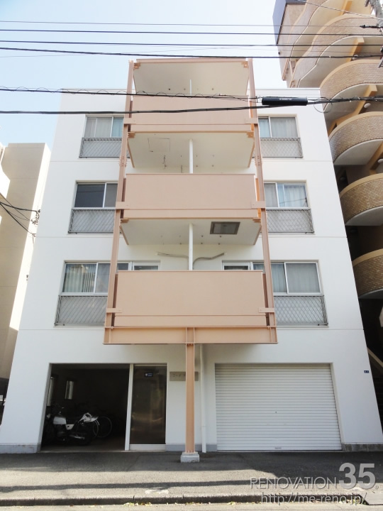 ホワイト×パステルオレンジ、1DK X 13戸の空室対策リノベーション神奈川県平塚市、AFTER3