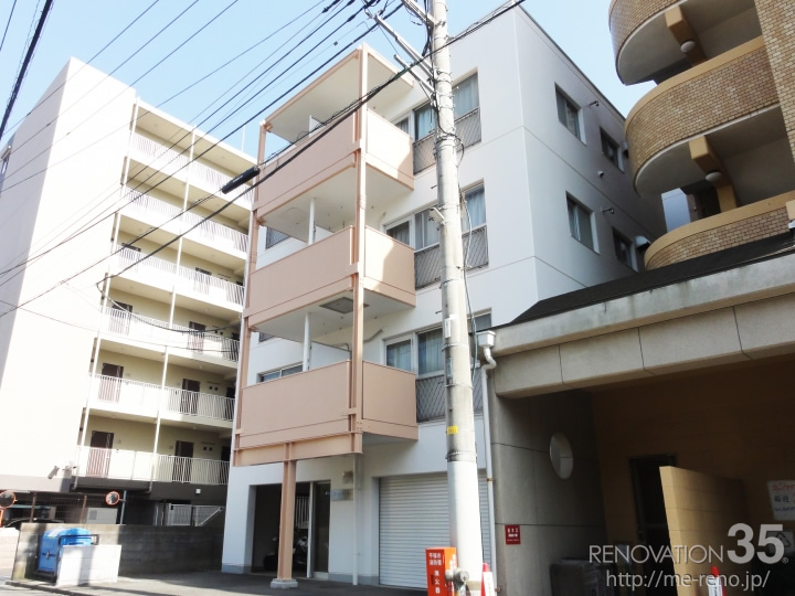 ホワイト×パステルオレンジ、1DK X 13戸の空室対策リノベーション神奈川県平塚市、AFTER2