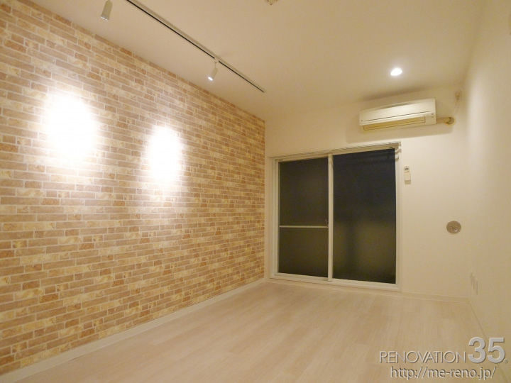 女性向け可愛らしい居室×清潔感溢れるバスルーム、1Rの空室対策リノベーション東京都世田谷区、AFTER2
