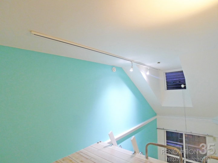 水色とイエローで作るカラフルポップな1K、1K+ロフトの空室対策リノベーション神奈川県厚木市、AFTER3
