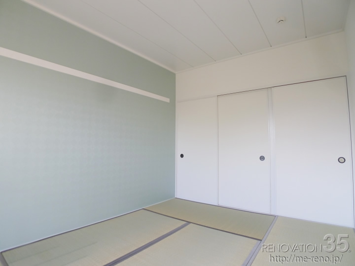 クールな洋室×和みの和室、2DKの空室対策リノベーション埼玉県志木市、AFTER4