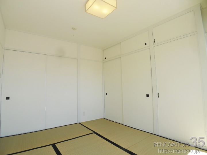 ブラックレンガ柄が演出するシックな空間、2DKの空室対策リノベーション神奈川県座間市、AFTER6
