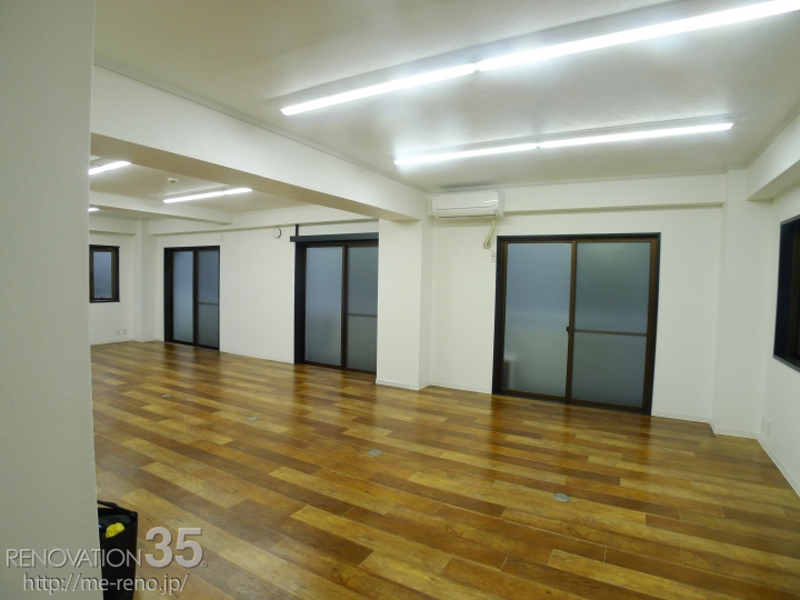 間取り変更×明るいオフィス空間、1Kの空室対策リノベーション東京都新宿区、AFTER3