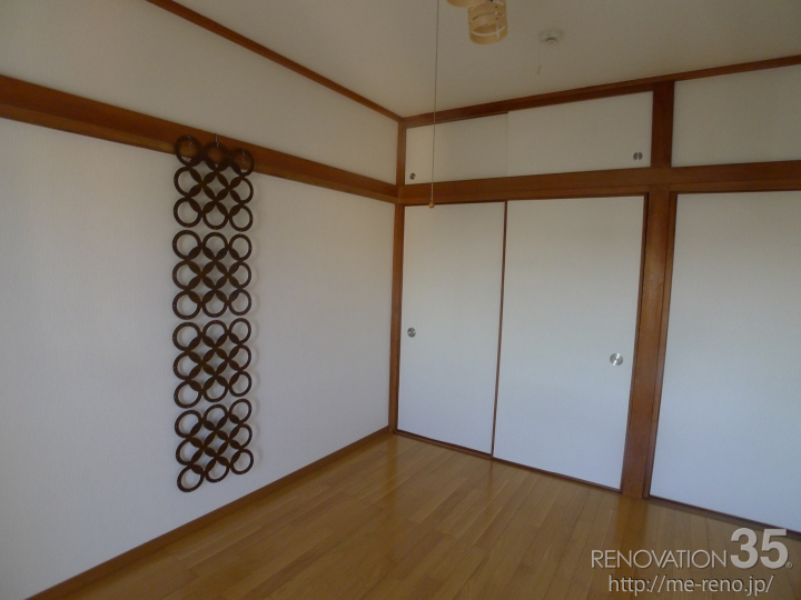 各居室のイメージに合せたカラフルアクセントクロス、2DKの空室対策リフォーム東京都国立市、BEFORE1