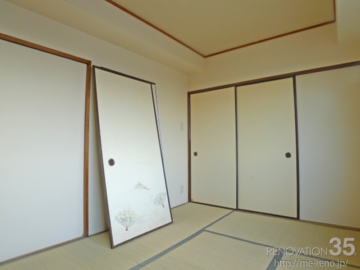 白×ナチュラルな木目柄で作る爽やかリビングキッチン、3LDKの空室対策リフォーム東京都足立区、BEFORE9