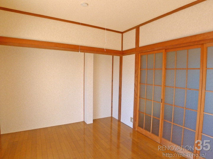 白×木目柄で作る洋風モダンな空間、1Kの空室対策リフォーム東京都葛飾区、BEFORE1