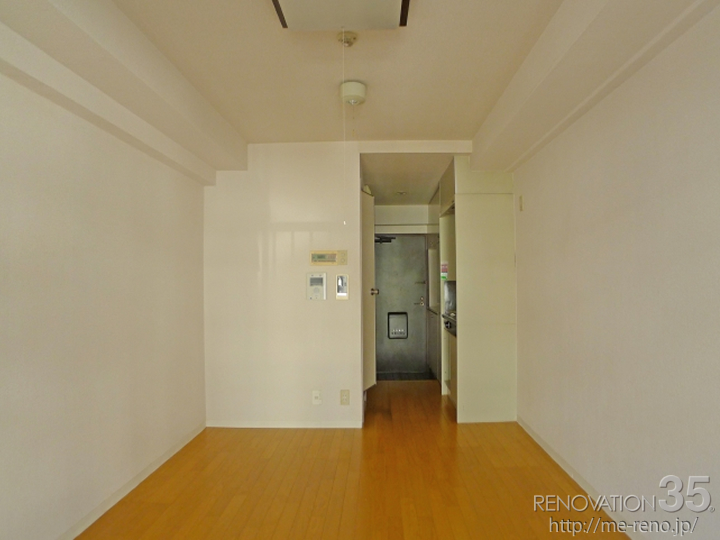 2種類の木目柄×ログハウス風ナチュラル空間、1Rの空室対策リフォーム神奈川県横浜市、BEFORE3