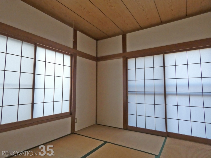 白×コンクリート柄が演出する開放的空間、1LDKの空室対策リフォーム神奈川県横浜市鶴見区、BEFORE5