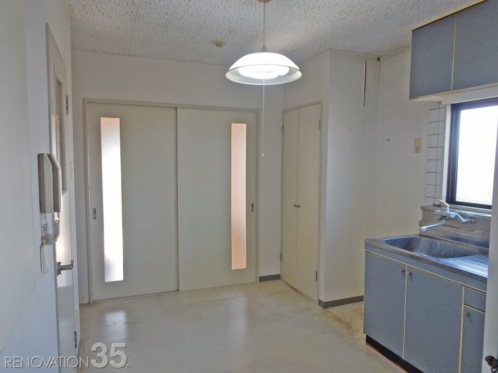 ハードなルックスの中にも心地良さのある空間、2DKの空室対策リフォーム埼玉県北本市、BEFORE6