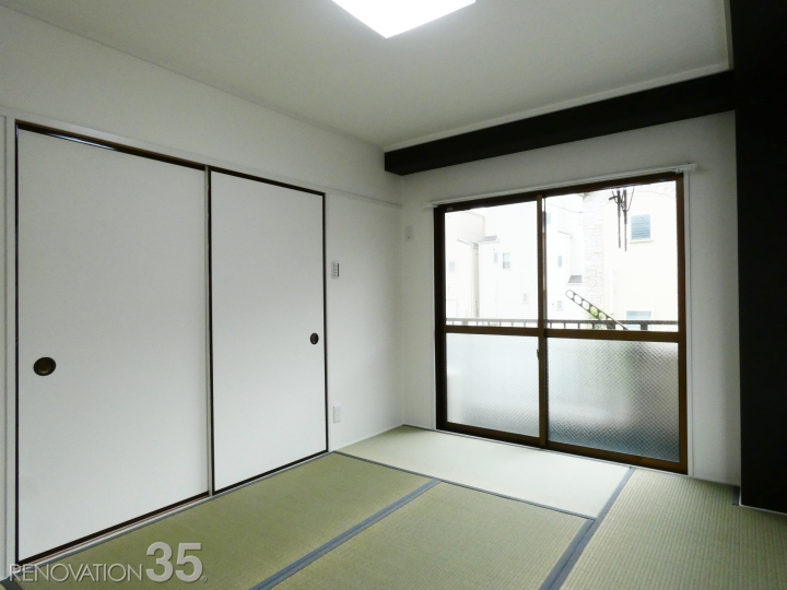 モダンな和室×優しい洋室、2DKの空室対策リノベーション神奈川県川崎市、AFTER2
