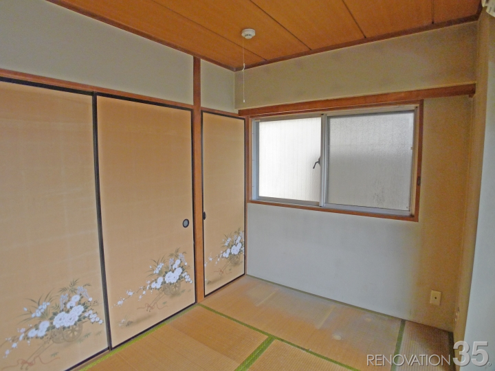 お部屋に穏やかな印象を与える優しいトーンの組み合わせ、2DKの空室対策リフォーム東京都大田区、BEFORE2