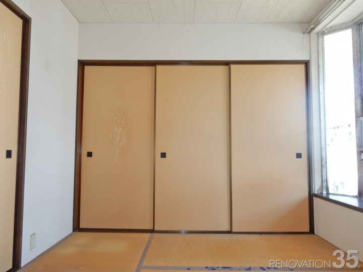 コンクリート調の素材感を活かしたシャープな空間、2DKの空室対策リフォーム神奈川県平塚市、BEFORE3
