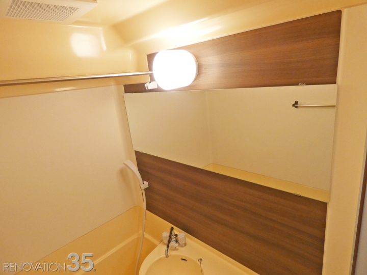 ランダムな木目柄×表情豊かなワンルーム、1Rの空室対策リノベーション神奈川県横浜市、AFTER6