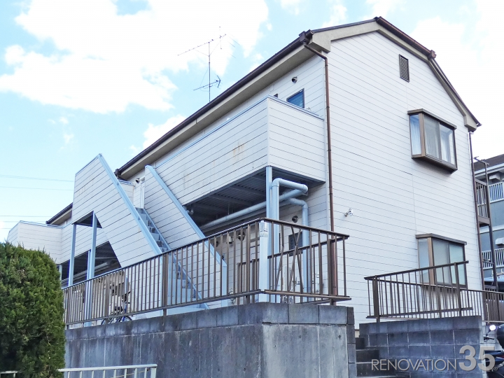 ホワイト×ダークグレー、1R X 12戸の空室対策リフォーム神奈川県横浜市、BEFORE2