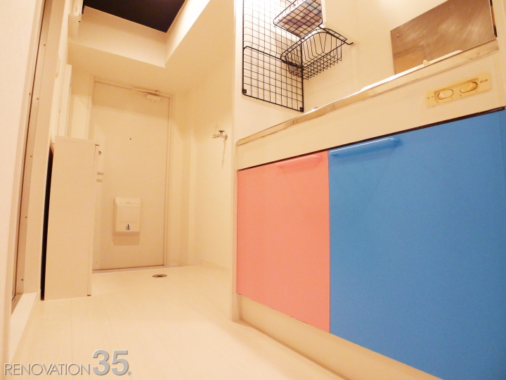 差し色が映える遊び心ある空間、1Kの空室対策リノベーション埼玉県川口市、AFTER7