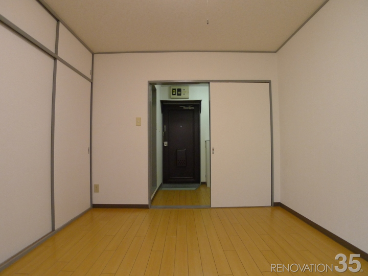 木目調×2カラーでお洒落ナチュラルなお部屋、1Kの空室対策リフォーム東京都調布市、BEFORE2