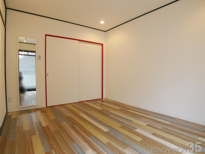 木目調×2カラーでお洒落ナチュラルなお部屋、1Kの空室対策リノベーション東京都調布市、AFTER3