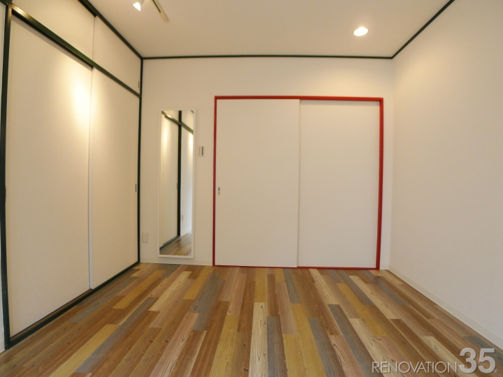 木目調×2カラーでお洒落ナチュラルなお部屋、1Kの空室対策リノベーション東京都調布市、AFTER2