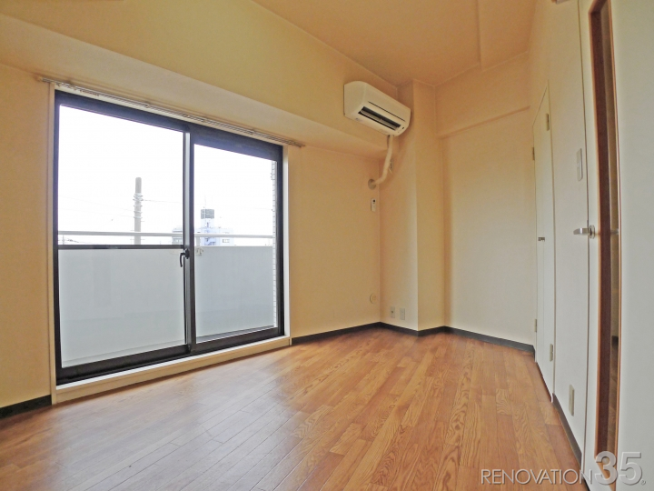 白木風フロアタイル×グレイッシュ　、1Kの空室対策リフォーム神奈川県横浜市、BEFORE2