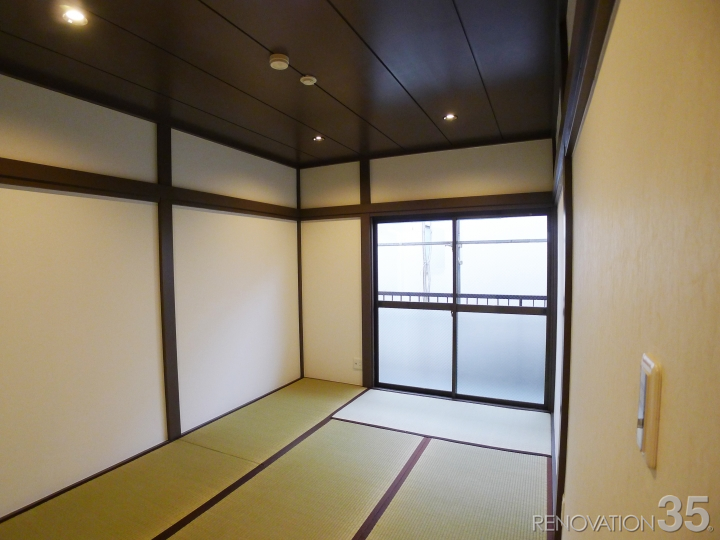木目調とダークカラーが作る現代空間、2DKの空室対策リノベーション東京都国分寺市、AFTER2