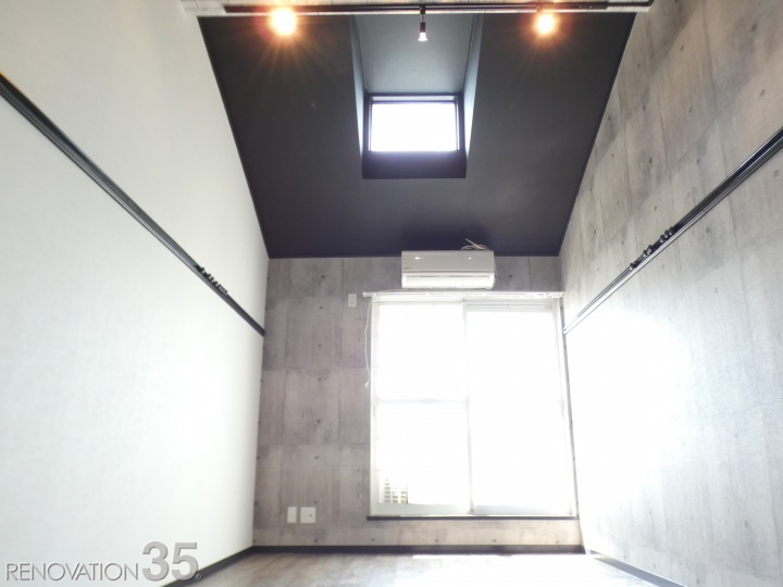 ダークカラーで作るロフト付1R、1R+ロフトの空室対策リノベーション神奈川県藤沢市、AFTER4