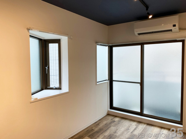 紺×白の現代風シンプル空間、1Rの空室対策リノベーション東京都渋谷区、AFTER4