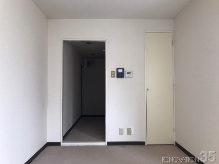 紺×白の現代風シンプル空間、1Rの空室対策リフォーム東京都渋谷区、BEFORE2