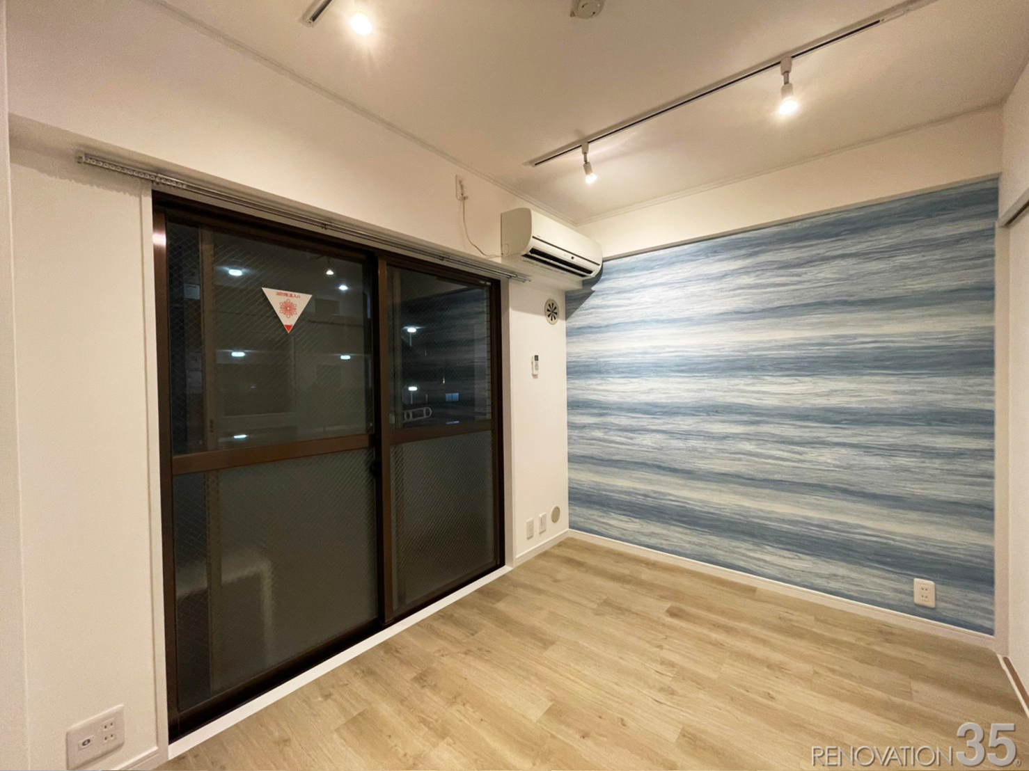 特別なブルー、1Kの空室対策リノベーション埼玉県志木市、AFTER2