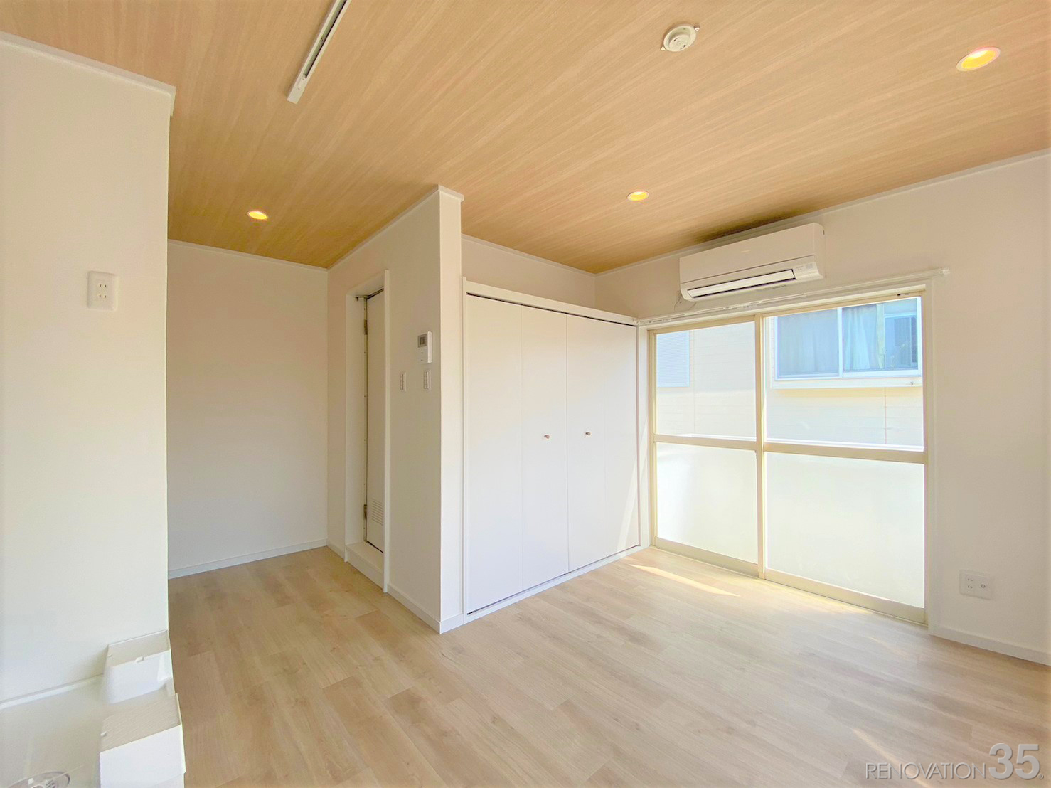 ブルー×ライトな木目で爽やかなお部屋、1Rの空室対策リノベーション神奈川県横浜市、AFTER3