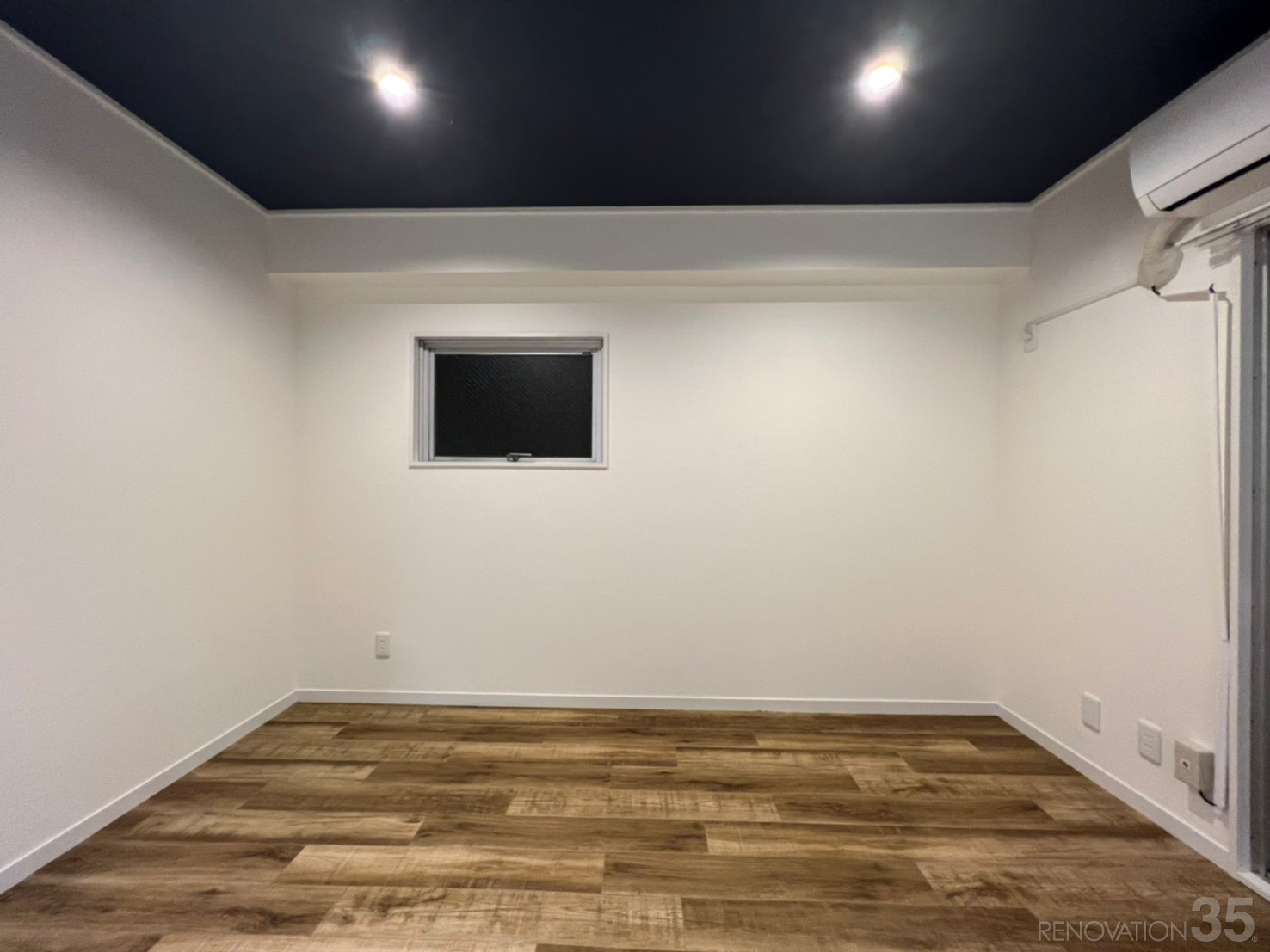 ネイビー天井のオシャレ快適空間、1Rの空室対策リノベーション東京都北区、AFTER2