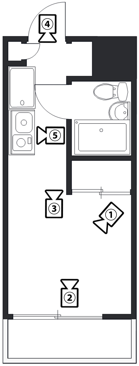東京都墨田区1R18㎡の図面写真