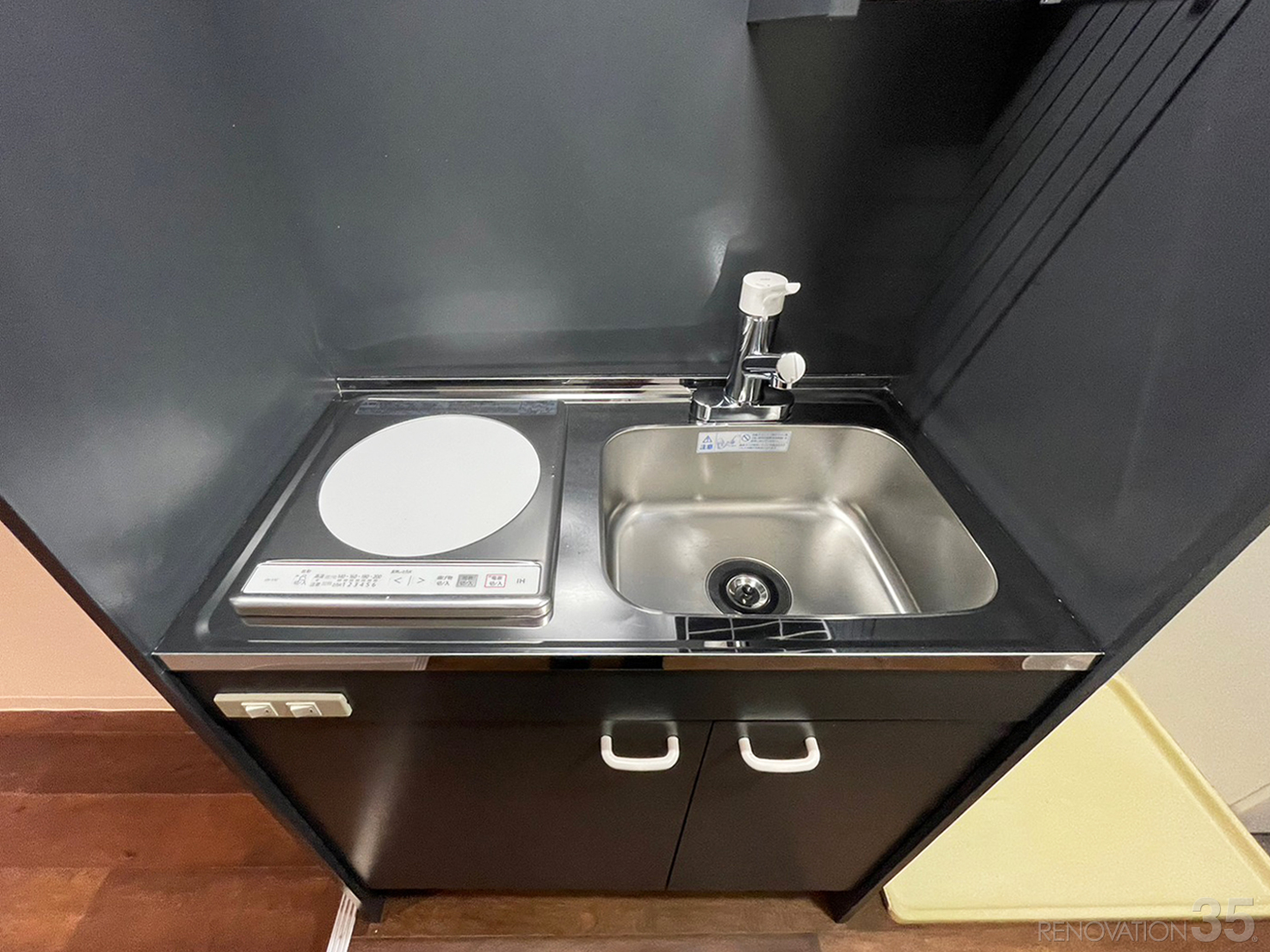 シンプルでスタイリッシュな空間、1Rの空室対策リノベーション東京都墨田区、AFTER5