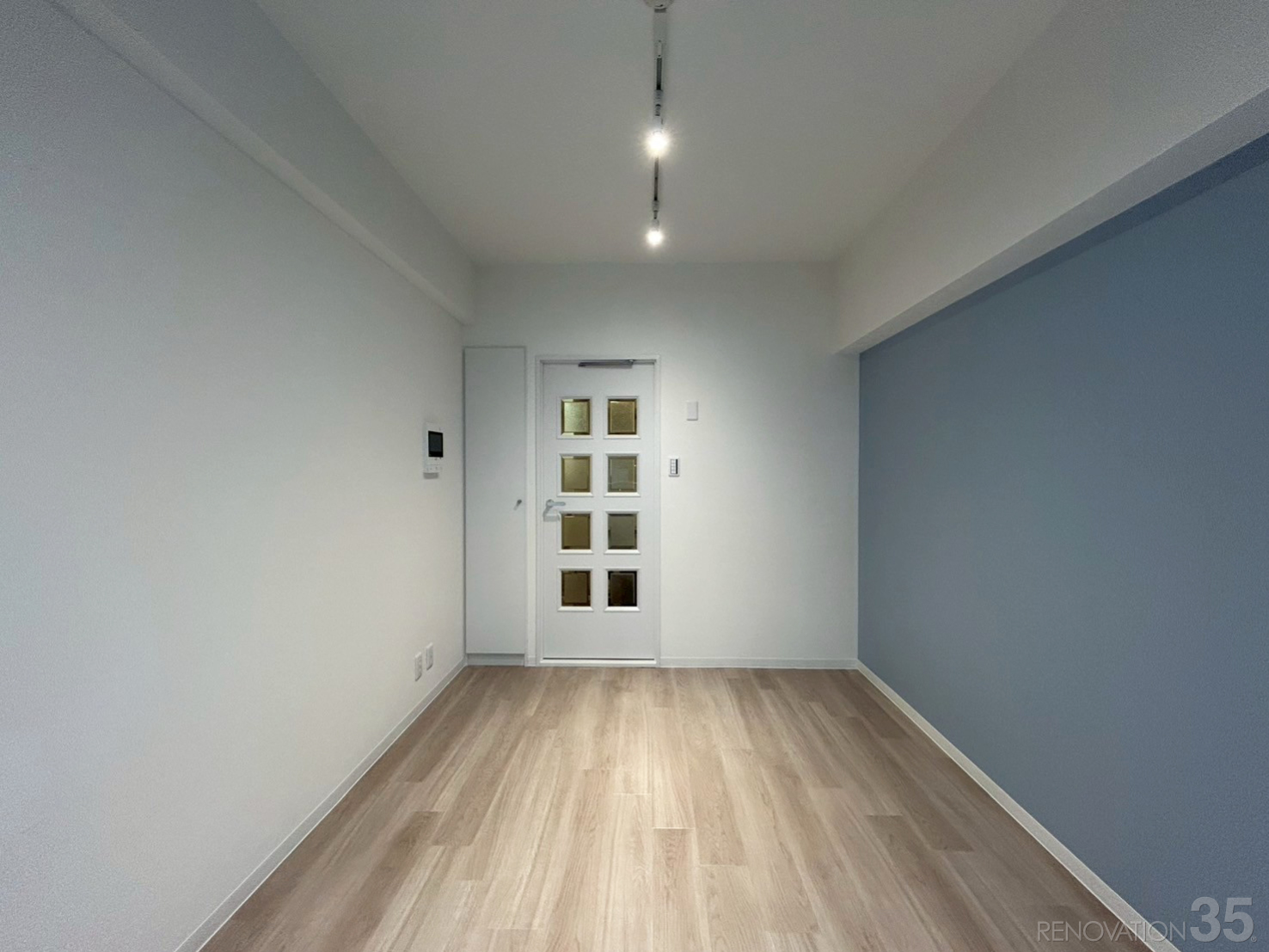 爽やかなアイスブルー空間、1Kの空室対策リノベーション神奈川県相模原市、AFTER2